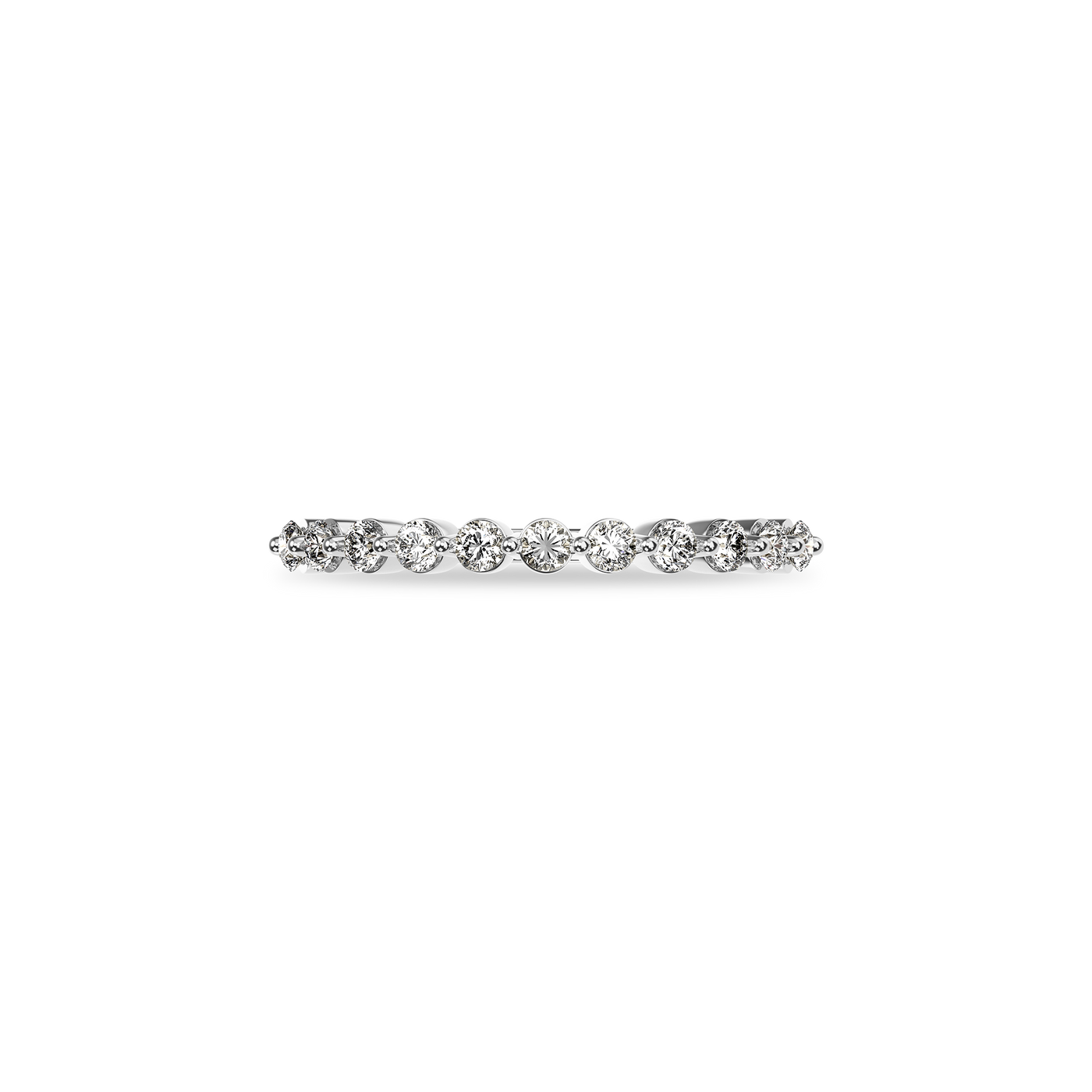 Round Diamond Half Eternity Ring