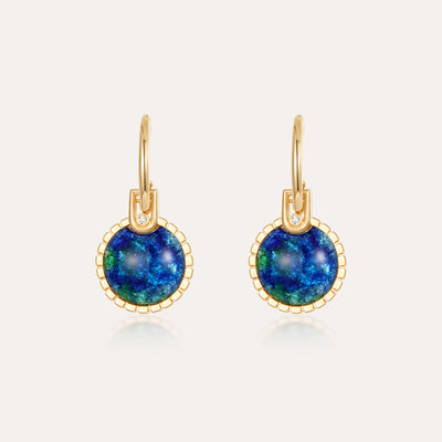 ‘Universe’ Enamel Diamond Earrings, Round