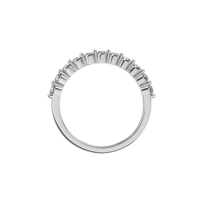 Round Diamond Half Eternity Ring