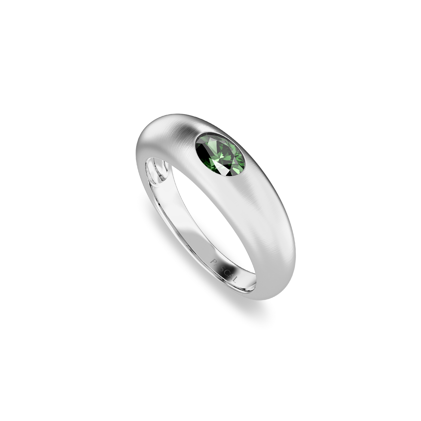 Solitaire Oval Cut Gemstone Promise Ring