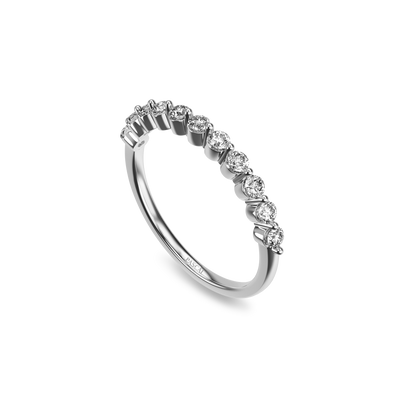 Round Diamond Half Eternity Ring