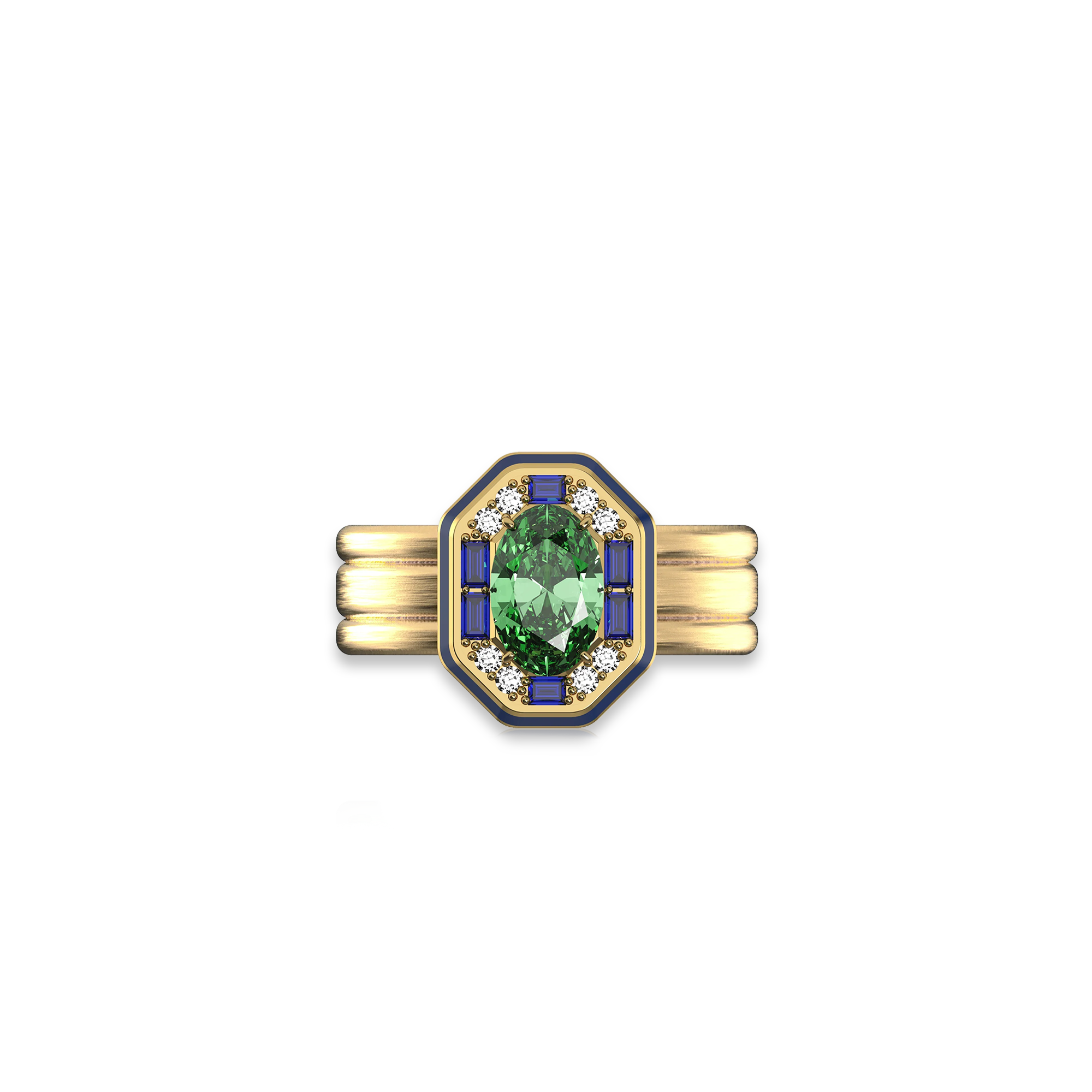 Regalia Gemstone Diamond Cocktail Ring - PASCAL#color_verdant