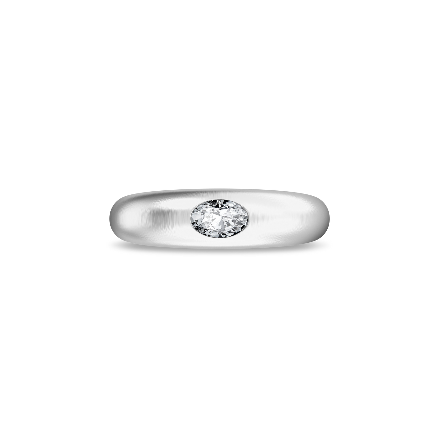 Solitaire Oval Cut Diamond Promise Ring