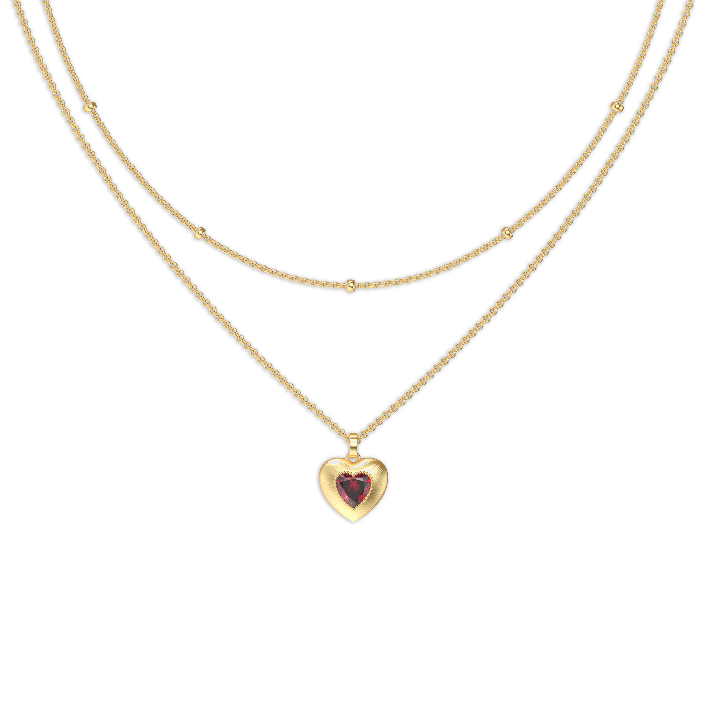 Flapper Girls Gemstone Stacked Necklaces