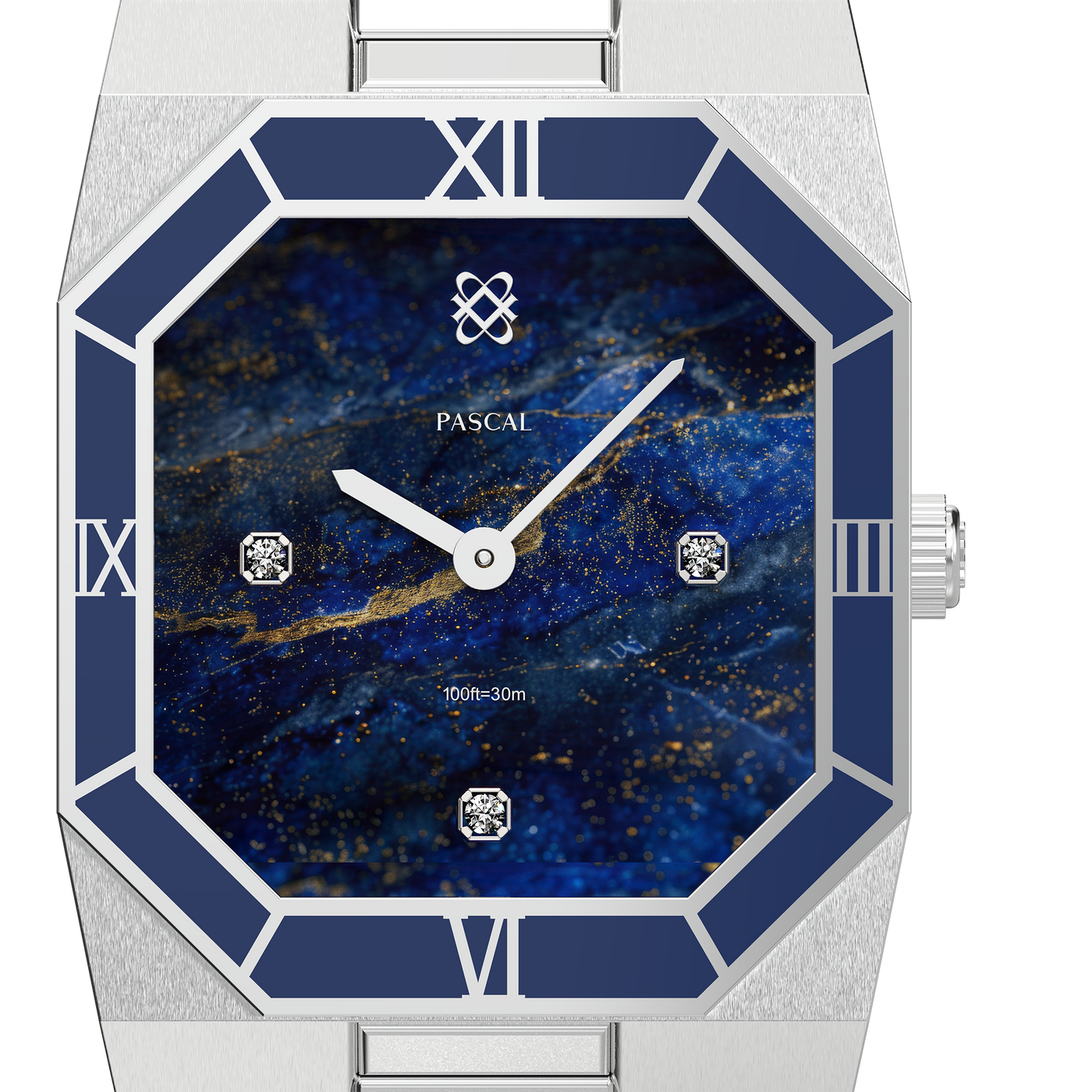 Octagonal Enamel Diamond Watch