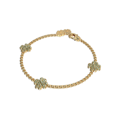 'Lucky Clover' Fancy Diamond Bracelet, 5 motifs