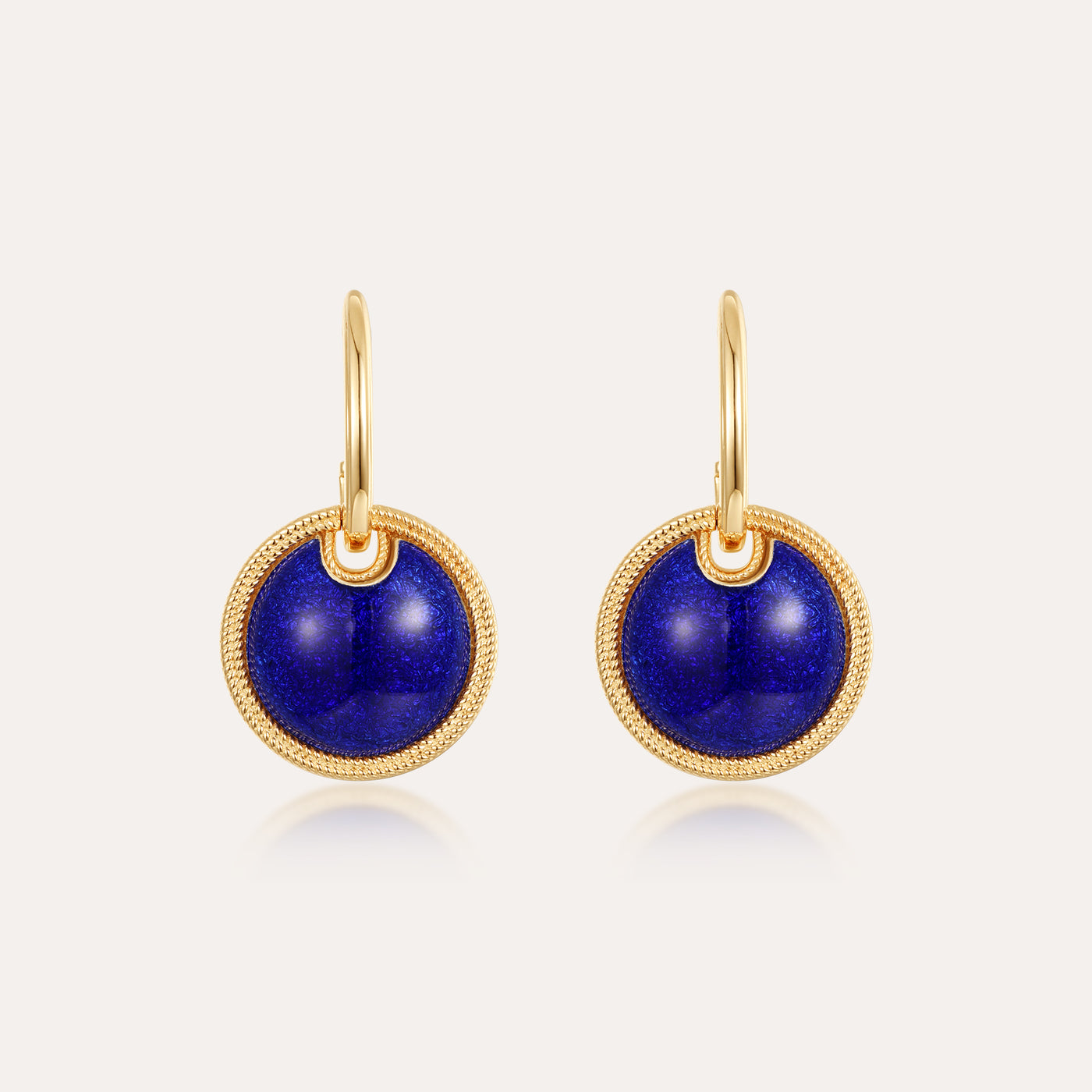 ‘Universe’ Enamel Rope Earrings, Round