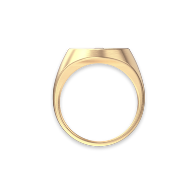 Disc Gemstone Signet Ring
