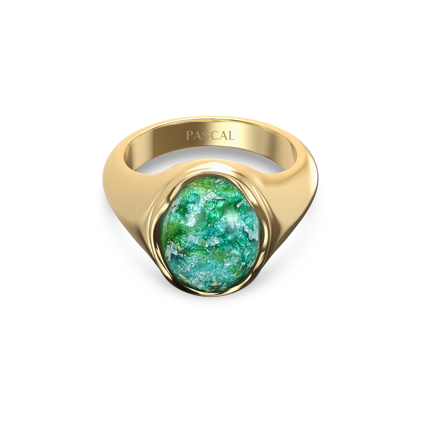 'Universe' Enamel Lava Ring, Oval