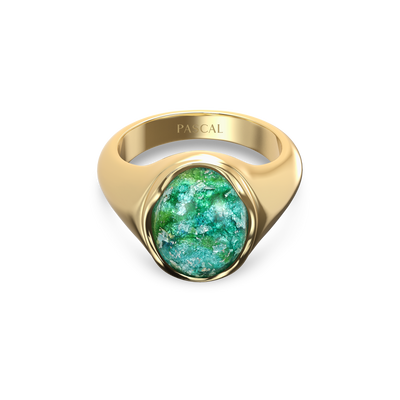 'Universe' Enamel Lava Ring, Oval