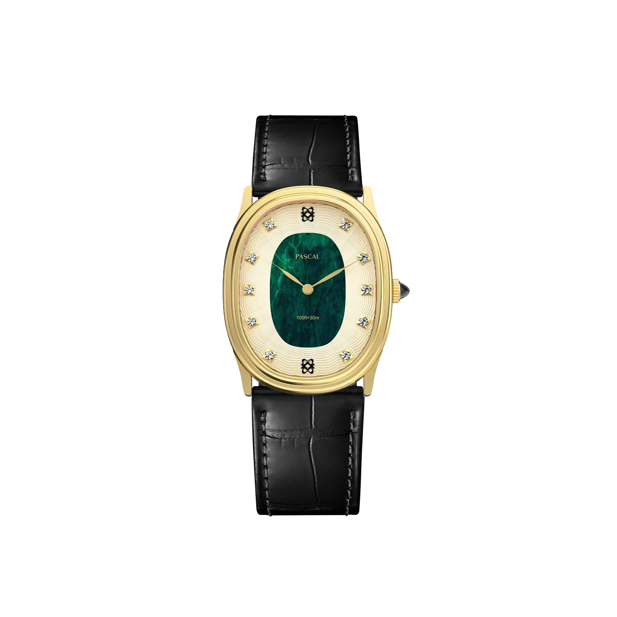 Oval Orbit Diamond Watch (27.5mm x 34mm) in Herbal Crown - PASCAL