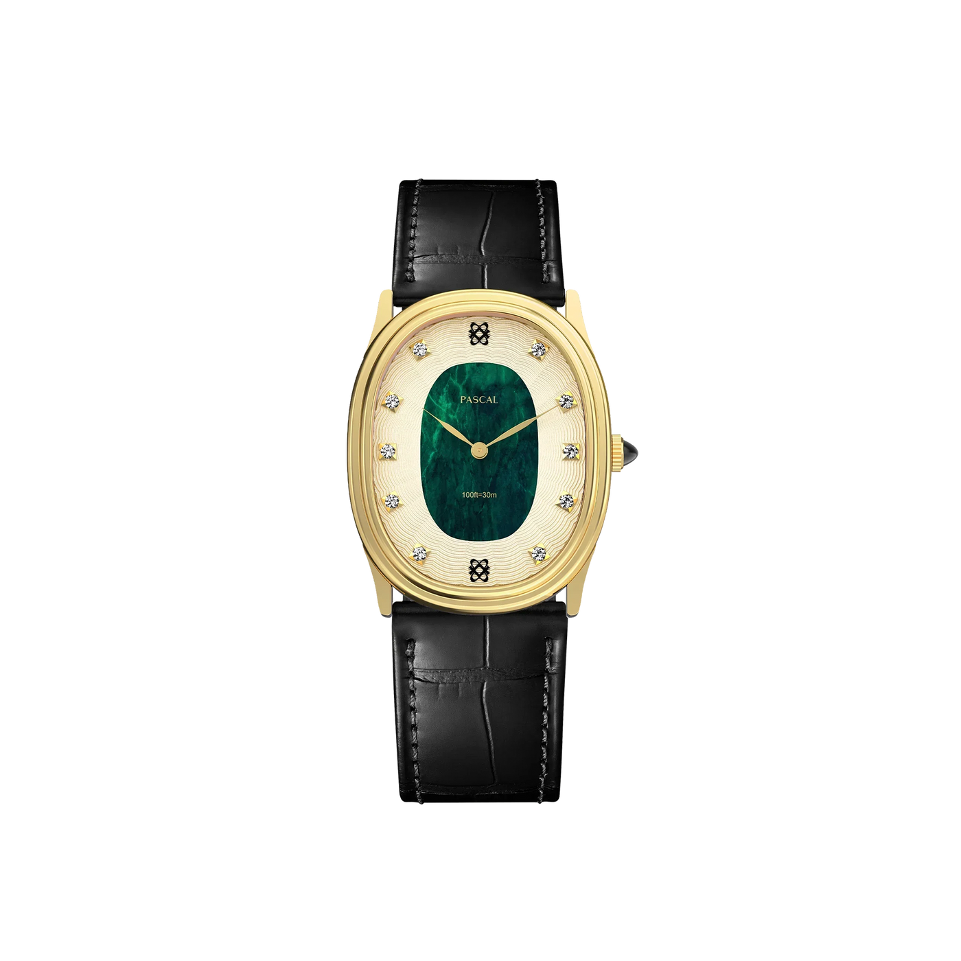 Oval Orbit Diamond Watch (27.5mm x 34mm) in Herbal Crown - PASCAL