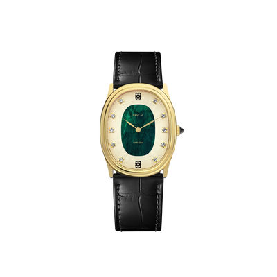 Oval Orbit Diamond Watch (27.5mm x 34mm) in Herbal Crown - PASCAL