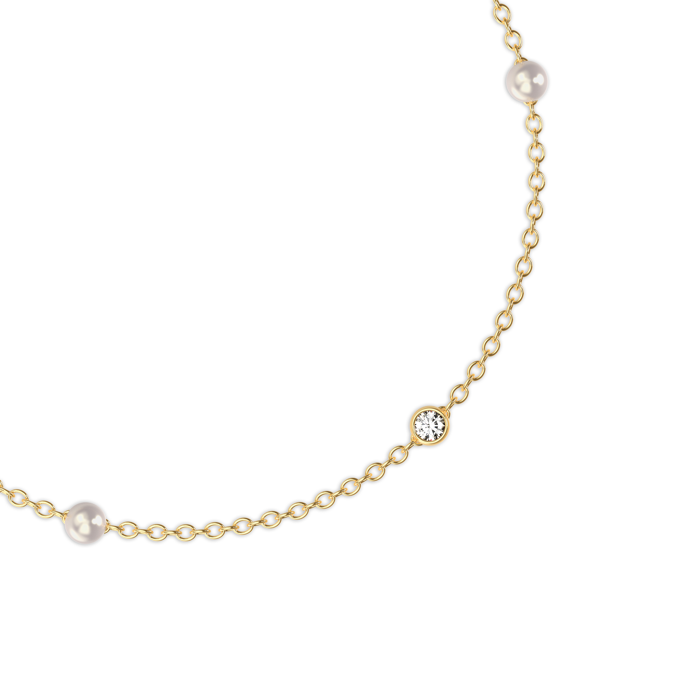 Bracelet diamant perle gypsophile