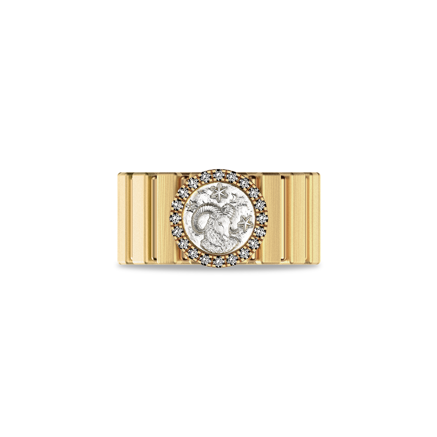 'Zodiac' Diamond Band Ring, Aries