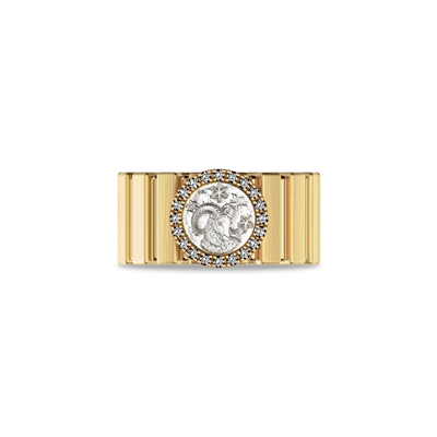 'Zodiac' Diamond Band Ring, Aries