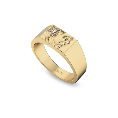 'Political Pop' Diamond Signet Ring