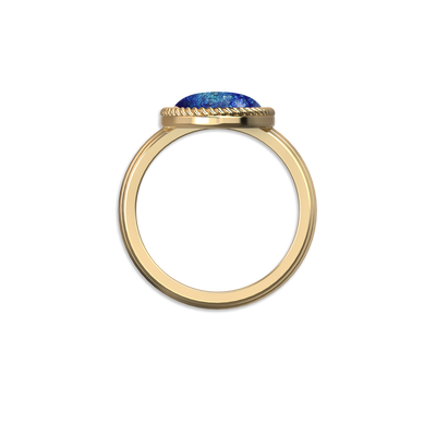 'Universe' Enamel Rope Ring, Oval