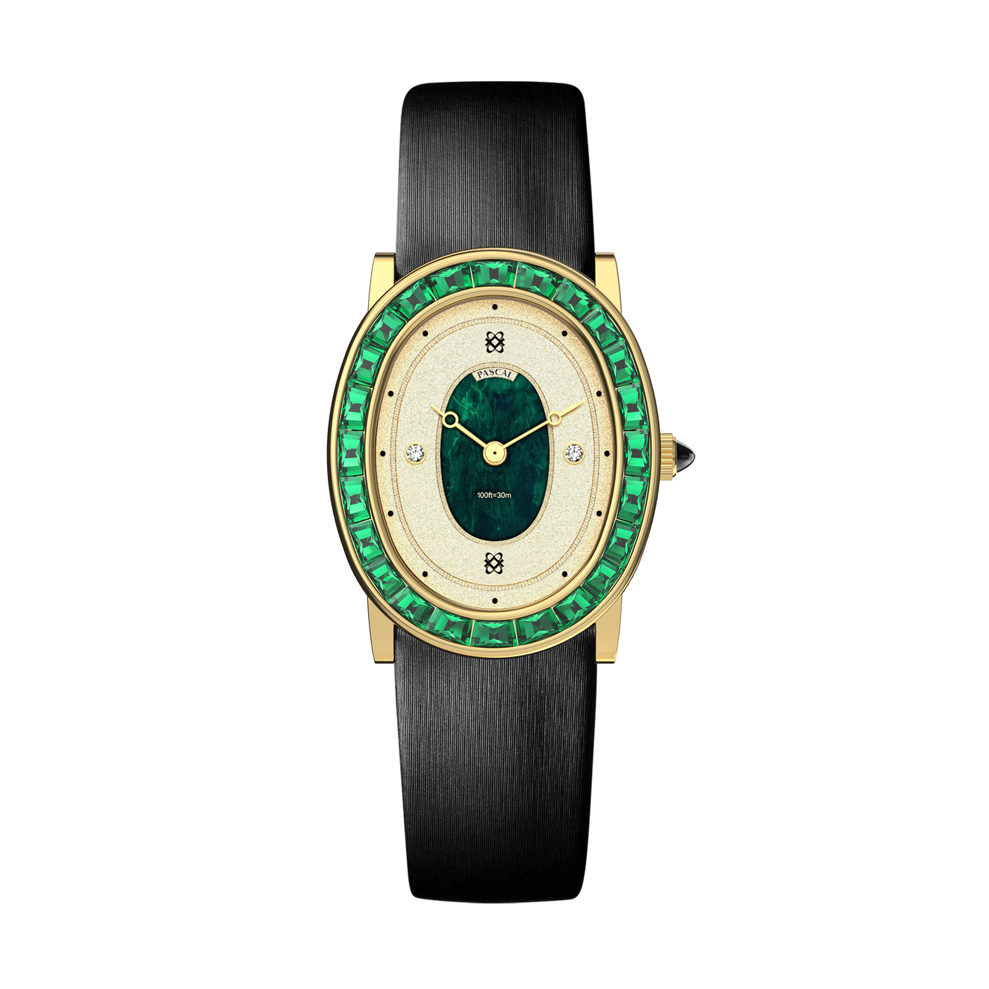 Geschenkset mit ovaler Halo-Uhr und Armband mit Diamanten 