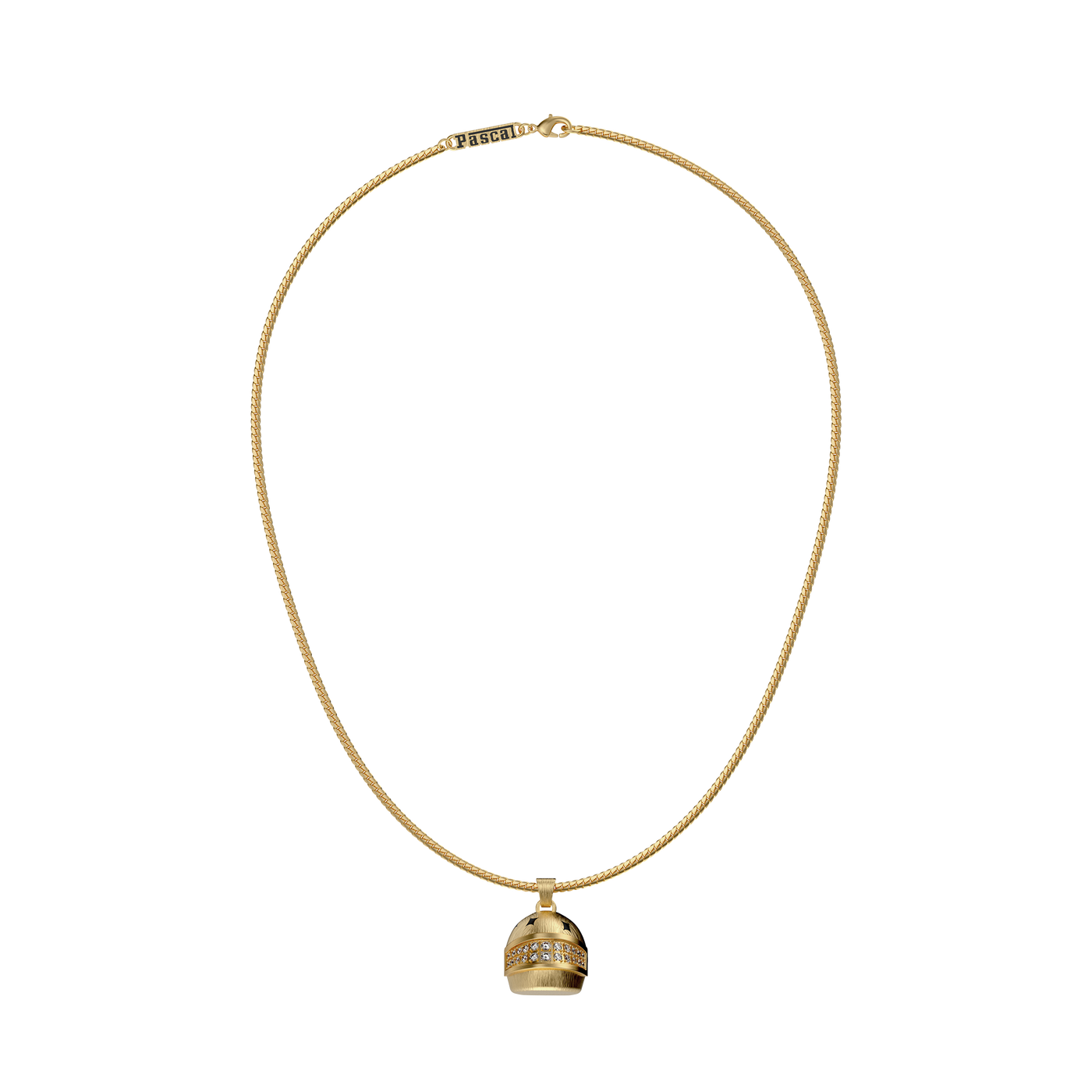 Pendente de Capacete "The Speed", Pavé de Diamantes Brancos