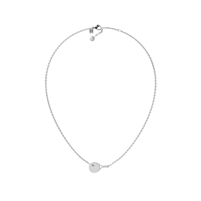 Collier Raquette 'The Padel', Diamant Blanc