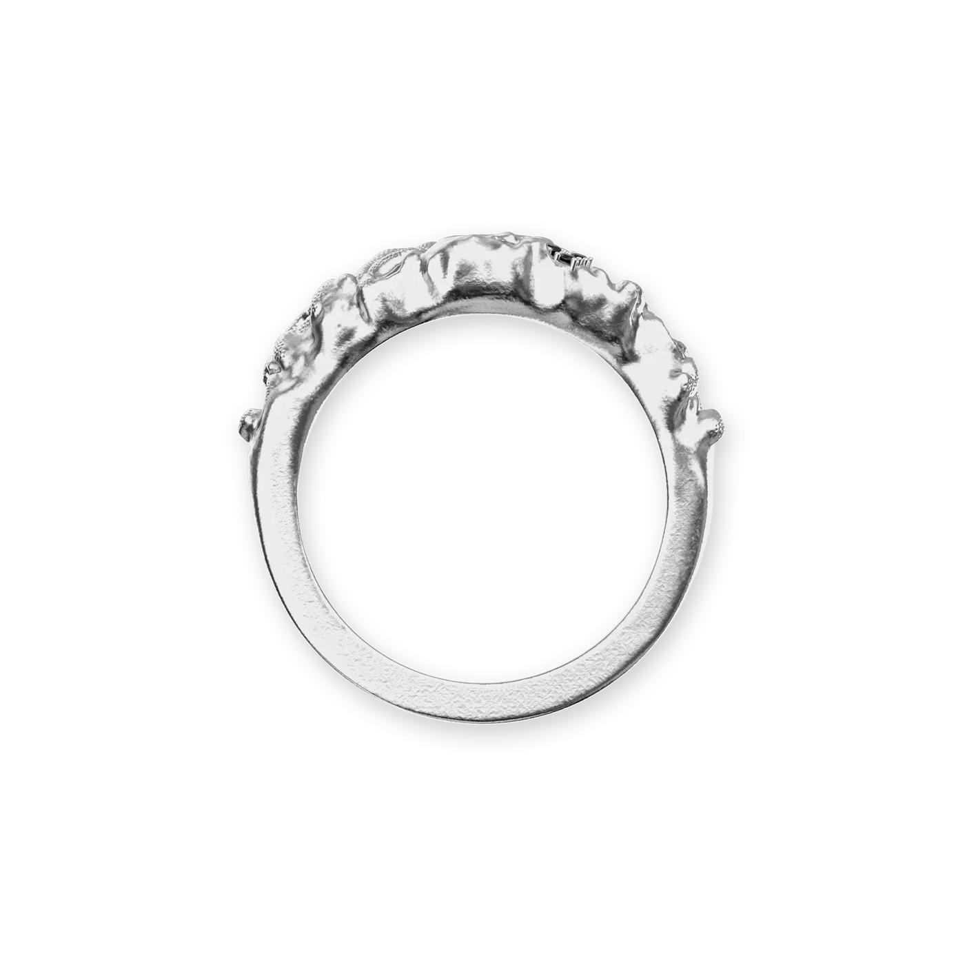 Anello con statua di Medusa "Olympus", diamante nero