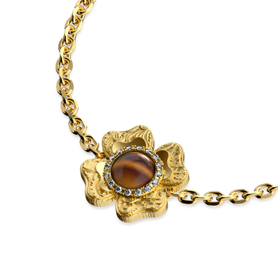 Pulsera 'The Spiritual' de trébol, halo de diamante blanco