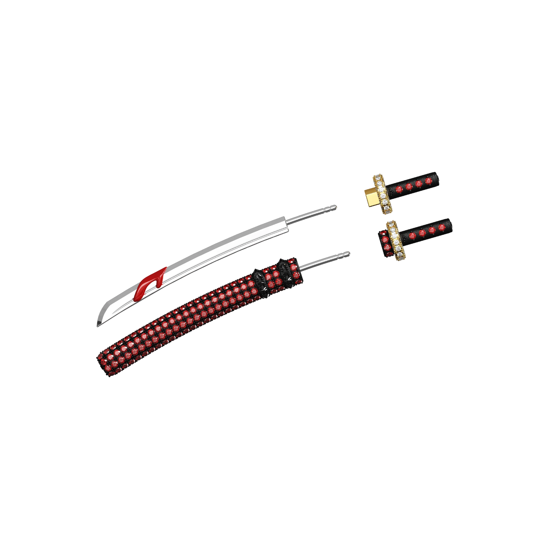 PASCAL SAMURAI SWORD MISMATCH DIAMOND EARRINGS pascal-samurai-sword-mismatch-diamond-earrings