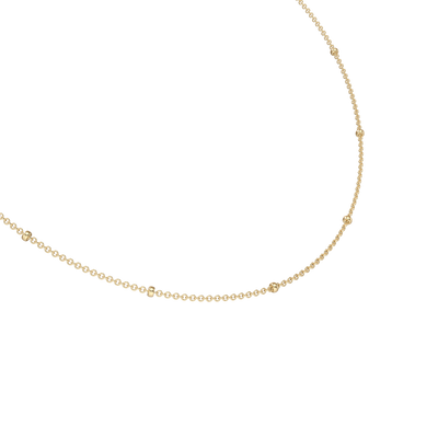Chaîne de clavicule en perles dorées, 1,5 mm 