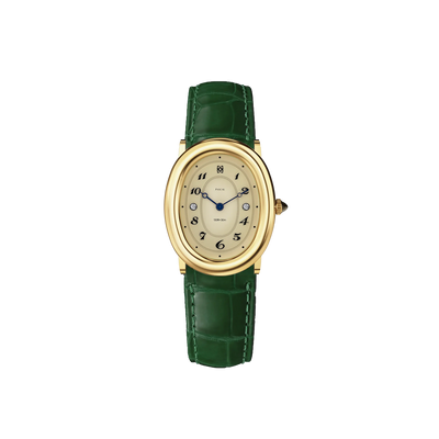 Oval Bubble Diamond Watch (24mm x 30mm) in Lush Green - PASCAL