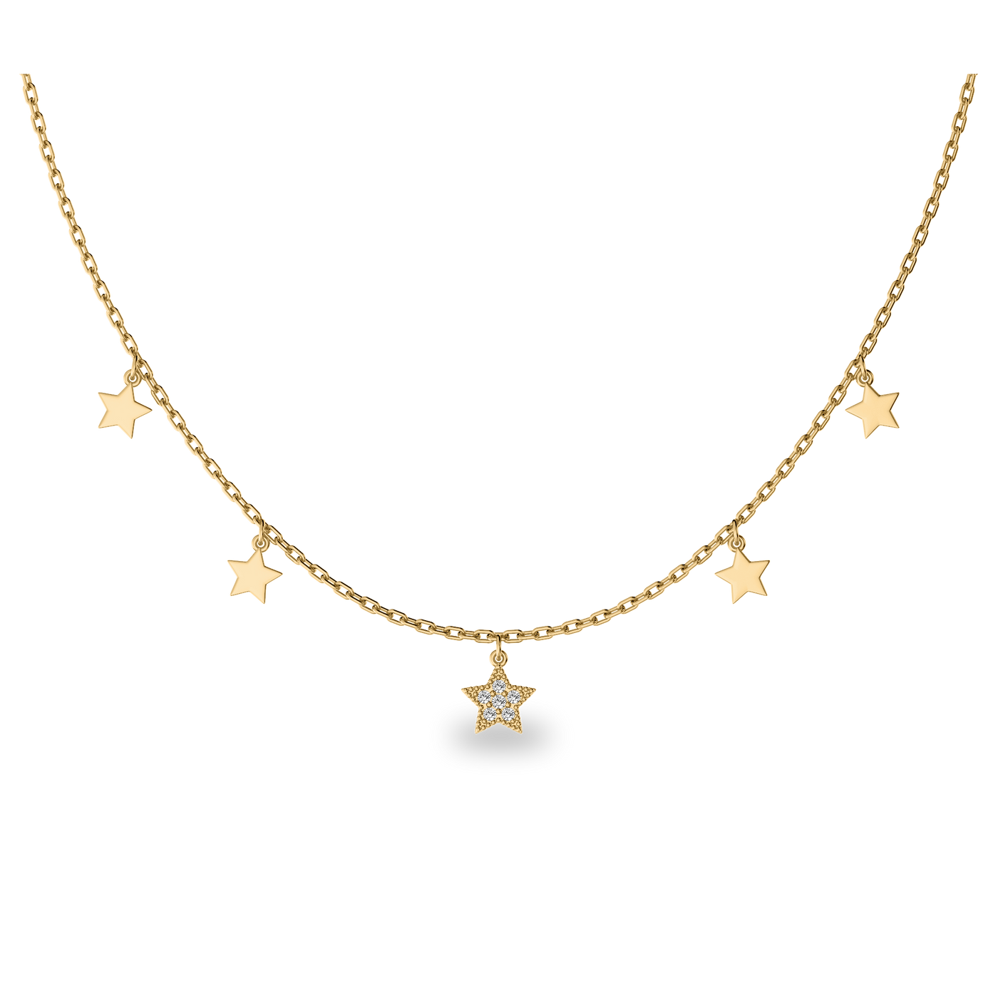 Beaded Star Diamond Choker