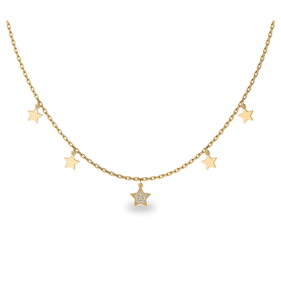 Beaded Star Diamond Choker