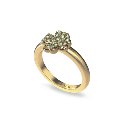 'Lucky Clover' Fancy Diamond Ring, 10mm