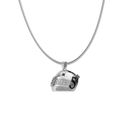 Pendente de Capacete "The Speed", Pavé de Diamantes Brancos