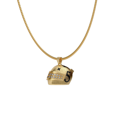 Pendente de Capacete "The Speed", Pavé de Diamantes Brancos