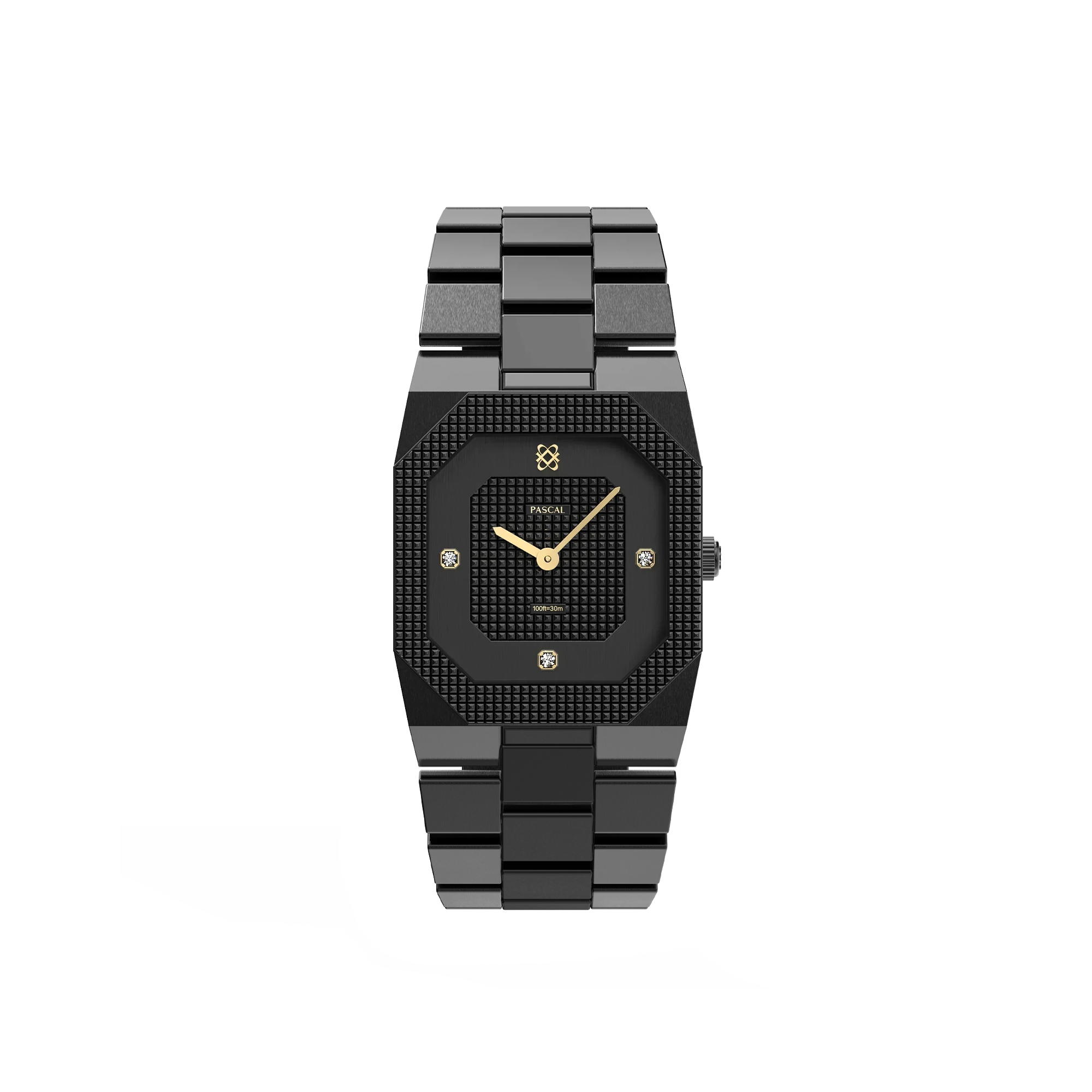 Octagonal Clou de Paris Diamond Watch in Shadow Warrior - PASCAL