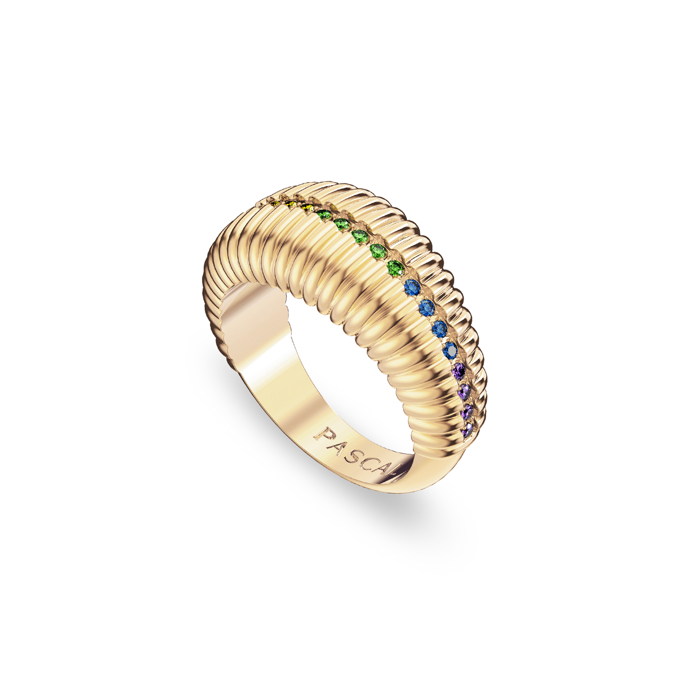 'Pride' Vintage Dome Gemstone Ring
