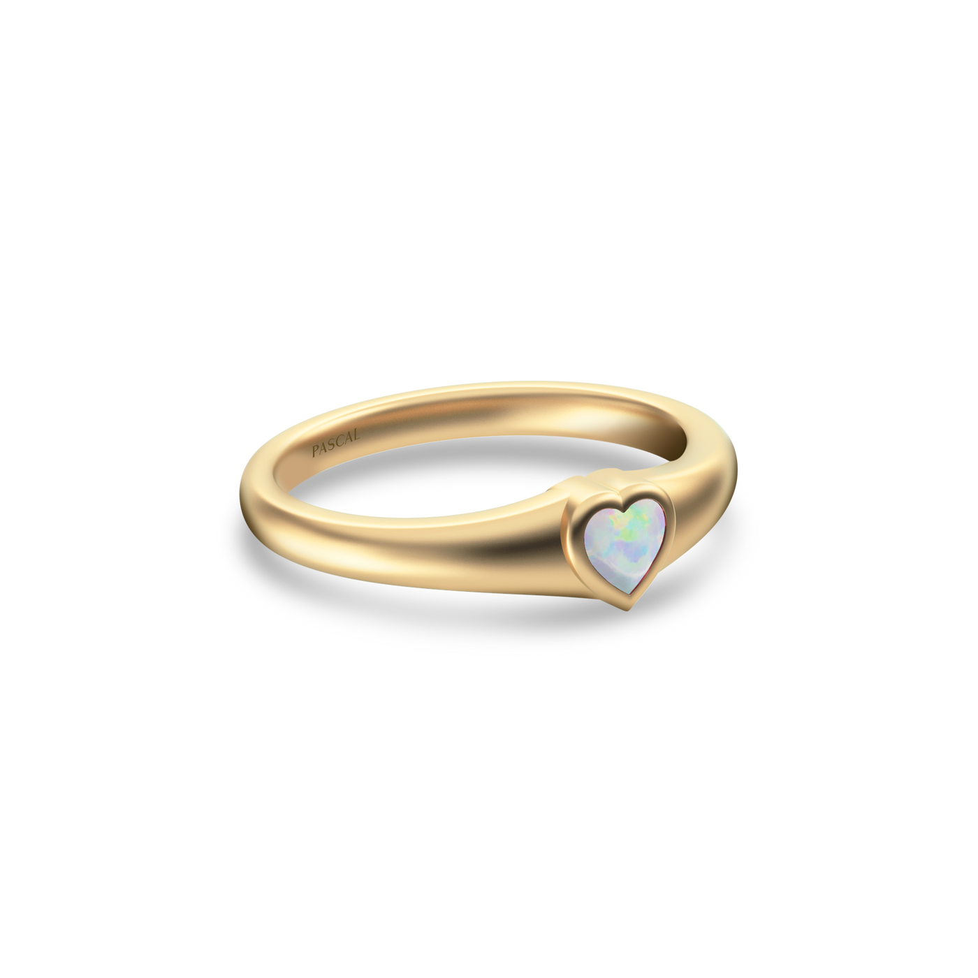 Heart Gemstone Promise Signet Ring