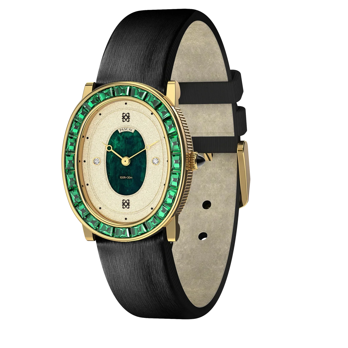 Oval Halo Diamond Watch (24mm x 30mm) | PASCAL