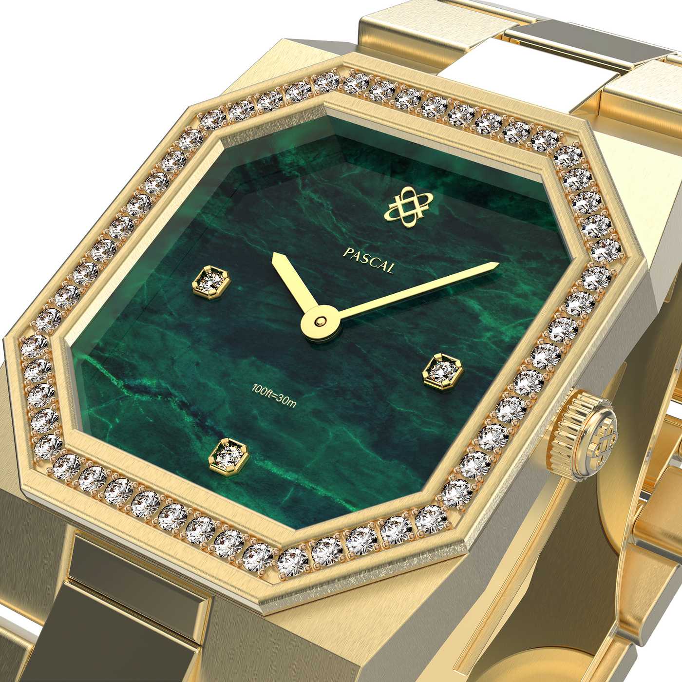 Octagonal Diamond Couple Watches