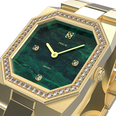 Octagonal Diamond Couple Watches