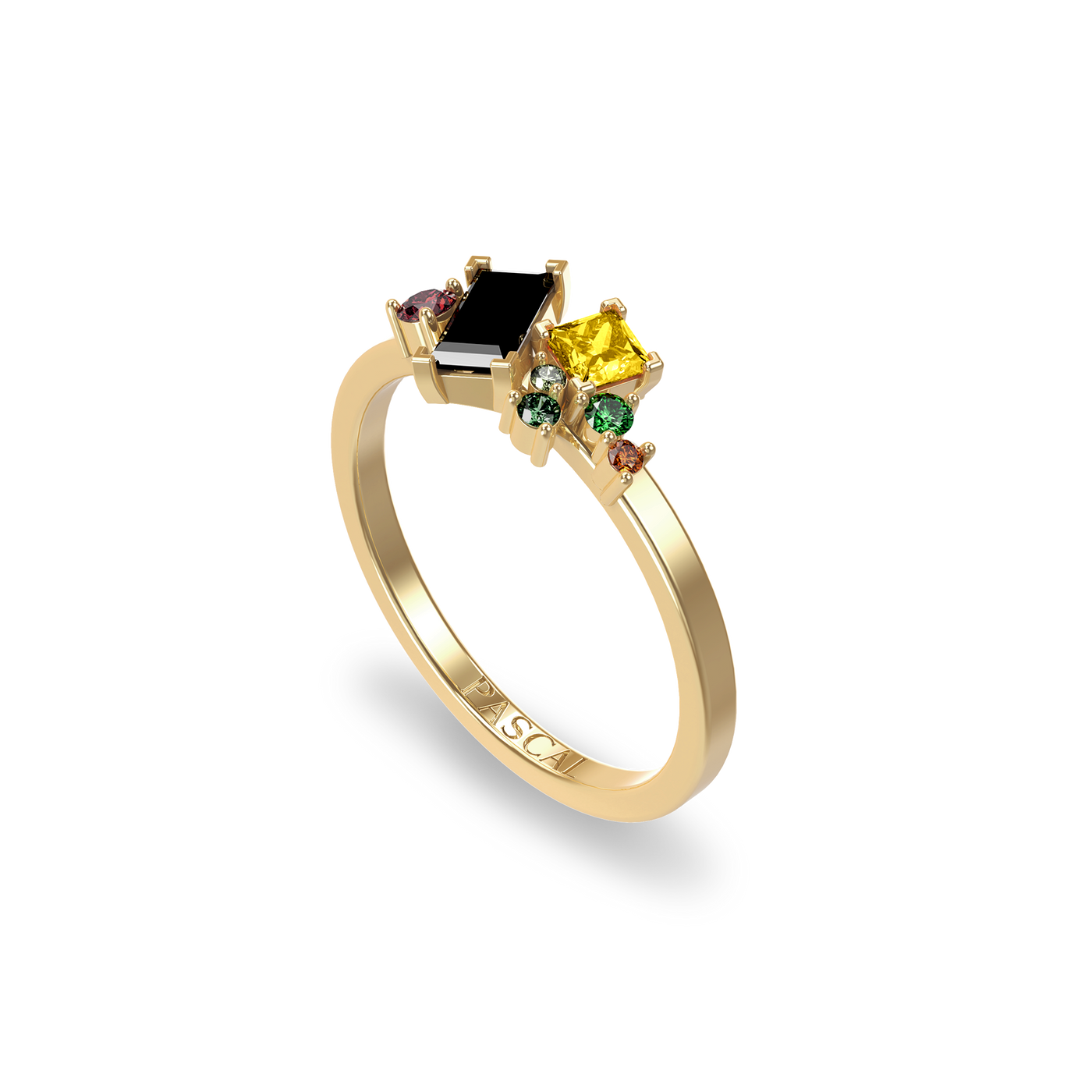 Bague de promesse colorée 