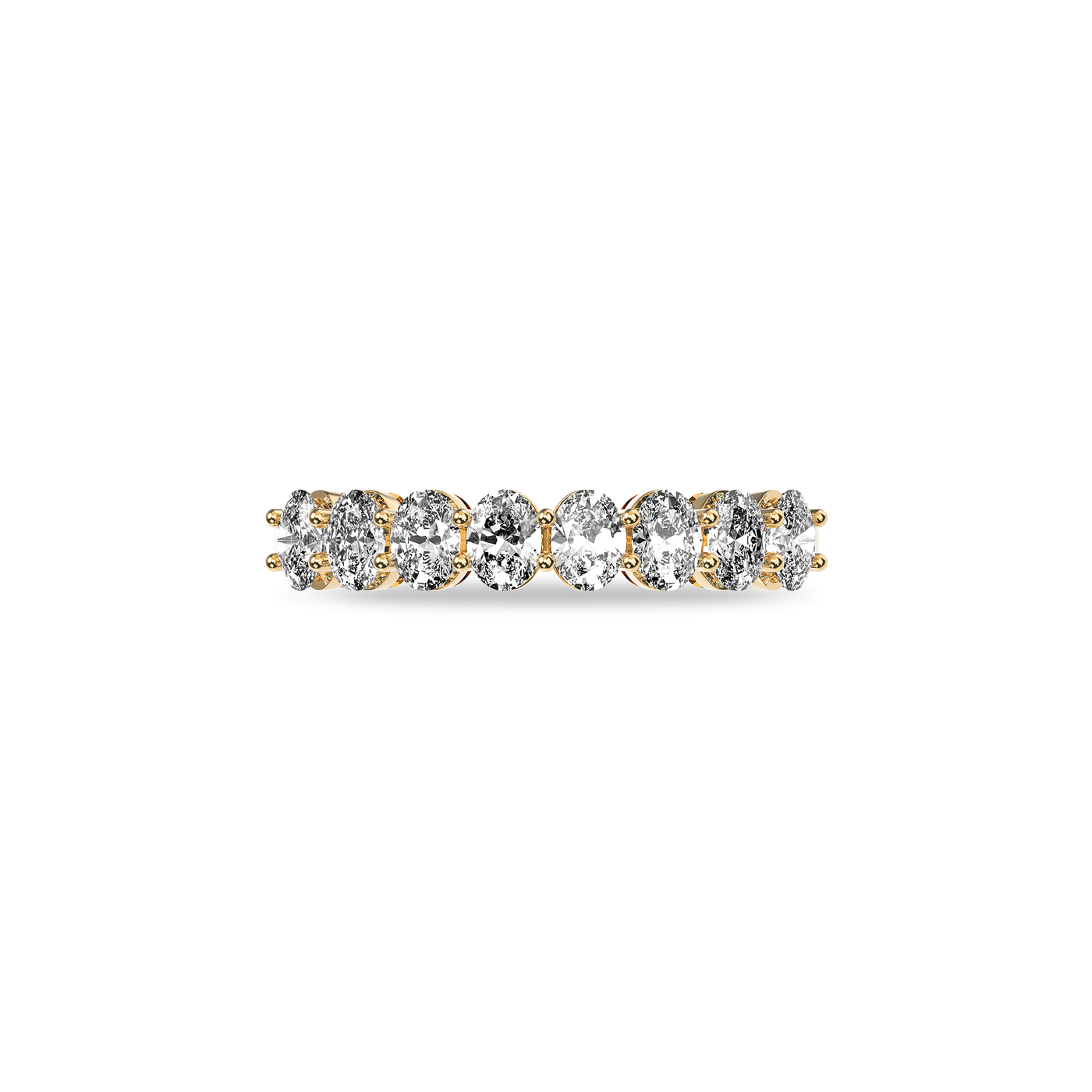 Oval Diamond Half Eternity Ring