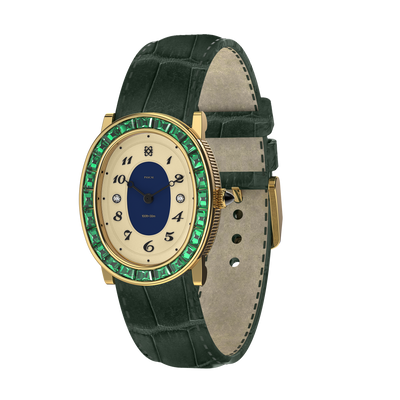 Oval Halo Diamond Watch