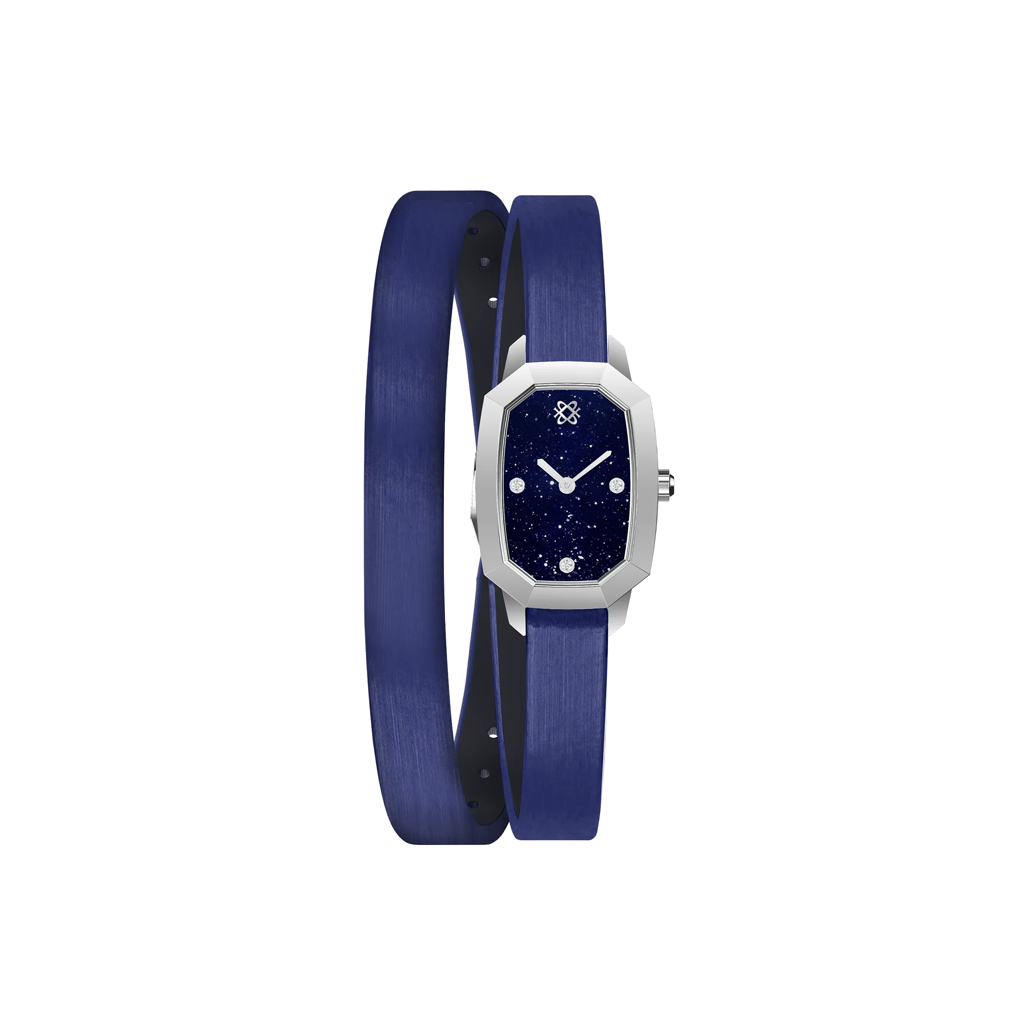 Muse Diamond Watch in Navy Blue - PASCAL