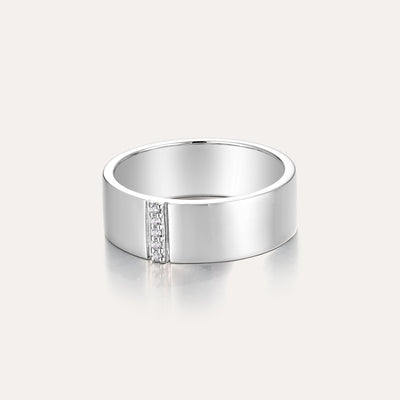 Pave Linear Diamond Ring