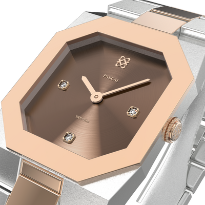 Reloj de diamante clásico octagonal