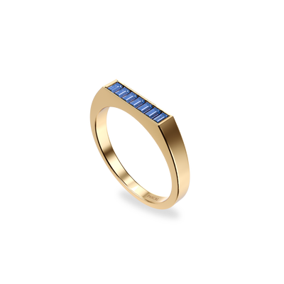 Geo Pavé Edelstein Signet Ring