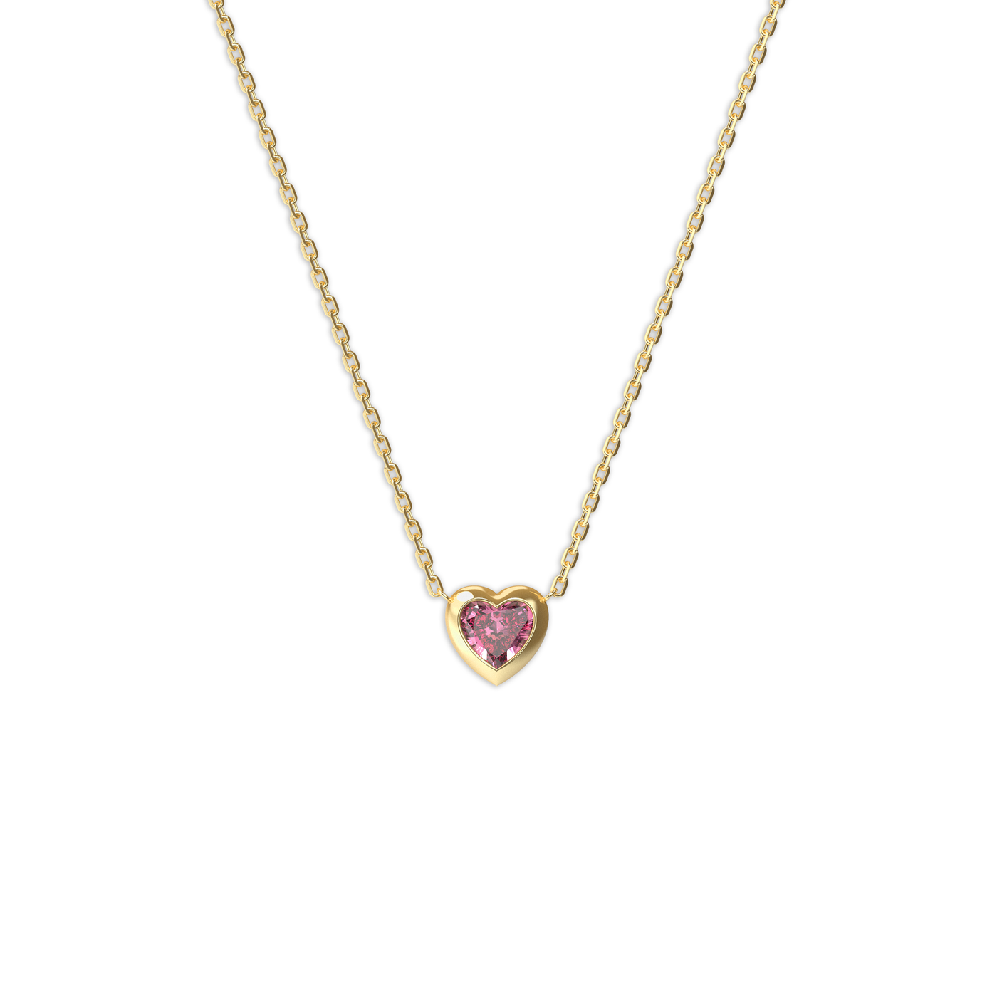 Heart Gemstone Necklace and Ring Set