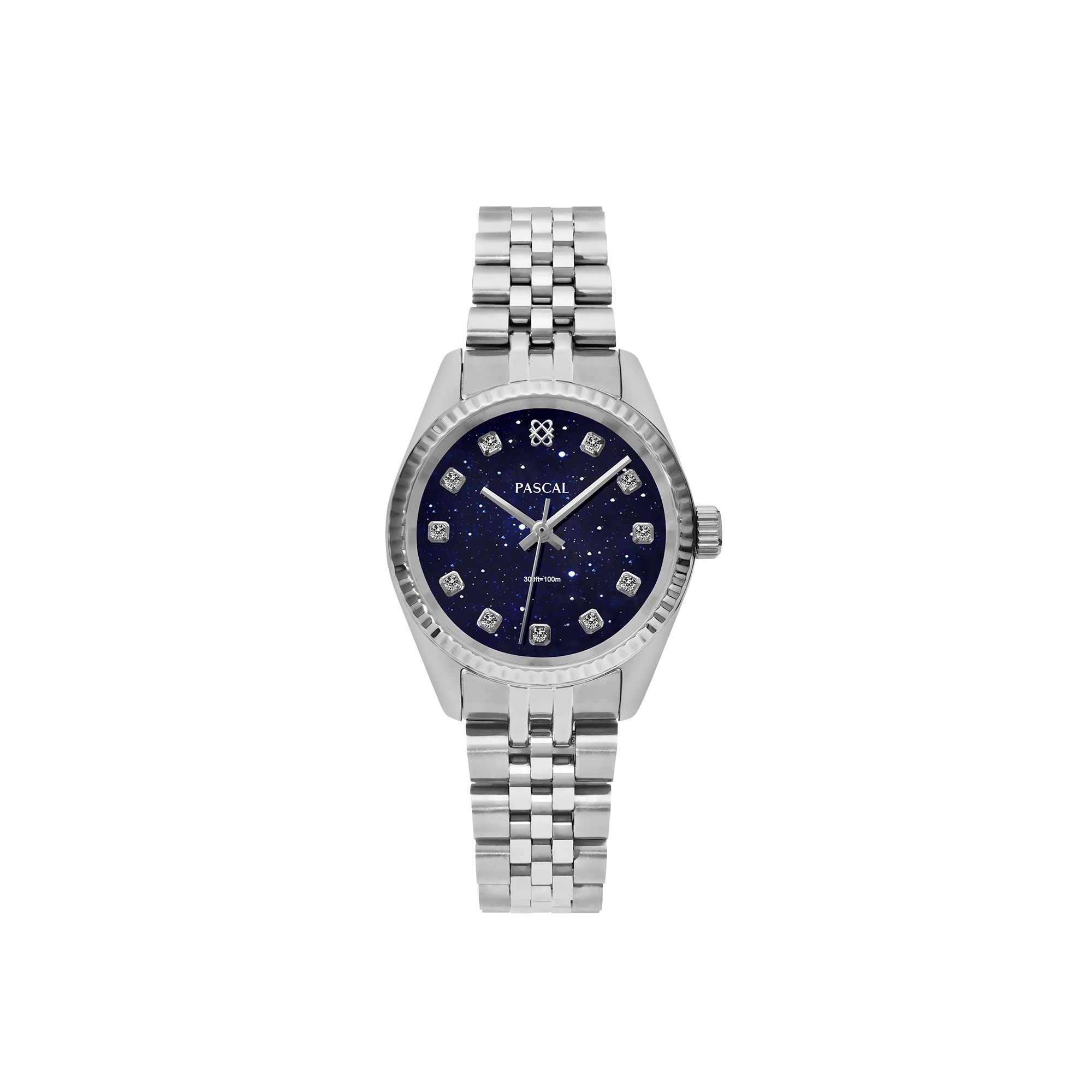Timeless Classic Diamond Wacth in Navy Blue - PASCAL#dial-size_31-mm